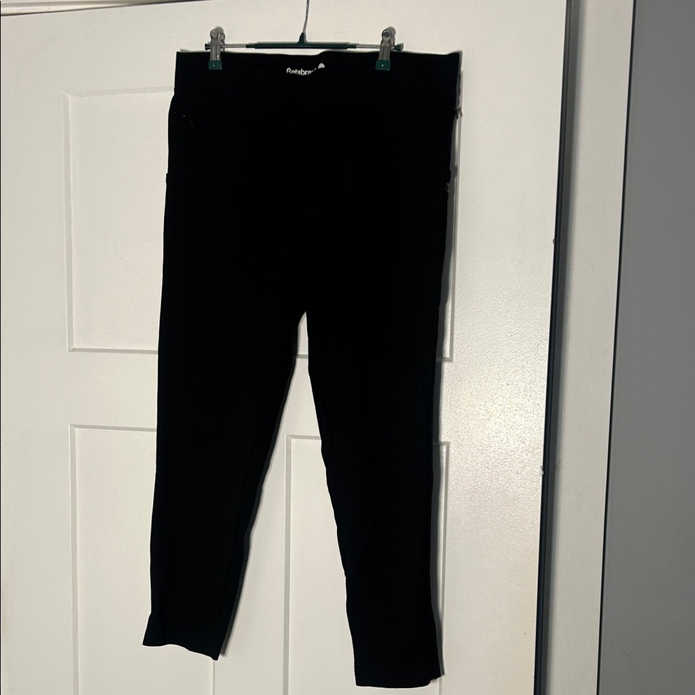 Betabrand Black Crop Dress Pant Yoga Pants